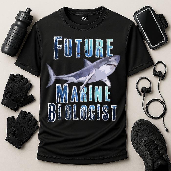 Shark Marine Biology Future Biologist Science Premium Cooling Performance Crew T-Shirt