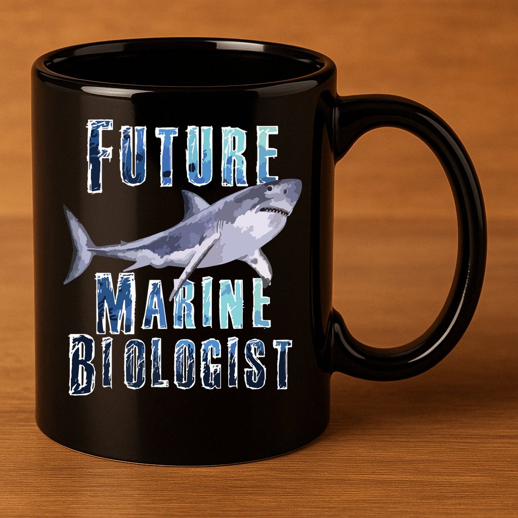Shark Marine Biology Future Biologist Science Premium 11oz C Handle Ceramic Mug