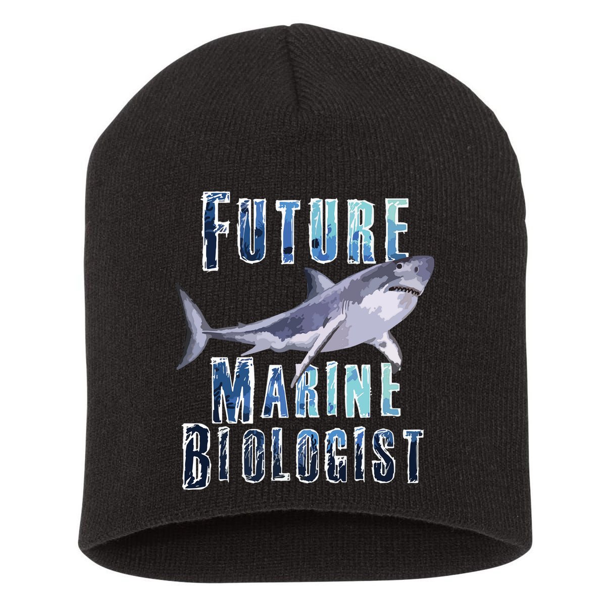 Shark Marine Biology Future Biologist Science Premium Short Acrylic Beanie