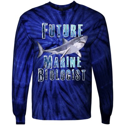 Shark Marine Biology Future Biologist Science Premium Tie-Dye Long Sleeve Shirt