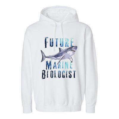 Shark Marine Biology Future Biologist Science Premium Garment-Dyed Fleece Hoodie