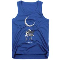 Skeleton Moon Band Rock And Roll Concert Graphic Tank Top