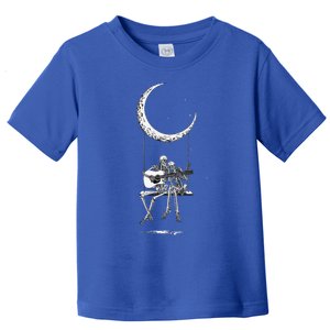 Skeleton Moon Band Rock And Roll Concert Graphic Toddler T-Shirt