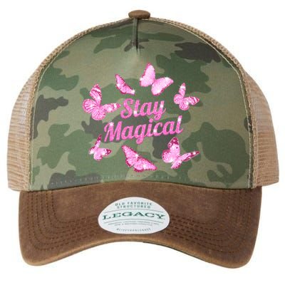 Stay Magical Butterfly Cute Gift Legacy Tie Dye Trucker Hat