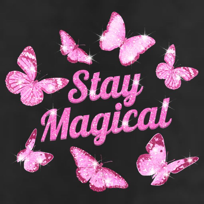 Stay Magical Butterfly Cute Gift 7 Panel Mesh Trucker Snapback Hat
