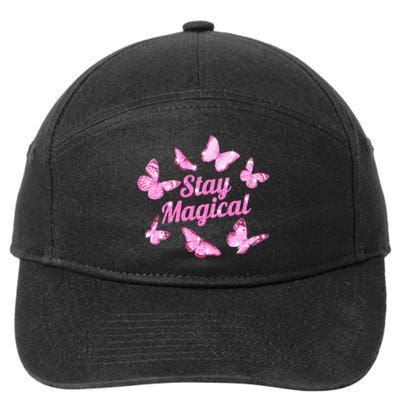 Stay Magical Butterfly Cute Gift 7-Panel Snapback Hat