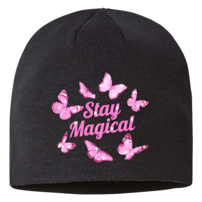 Stay Magical Butterfly Cute Gift Sustainable Beanie