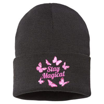 Stay Magical Butterfly Cute Gift Sustainable Knit Beanie