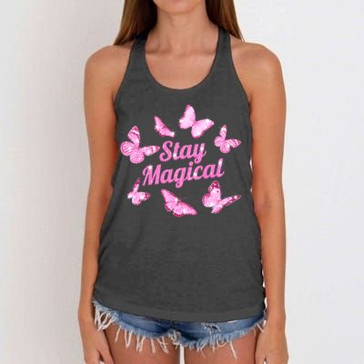Stay Magical Butterfly Cute Gift Women's Knotted Racerback Tank