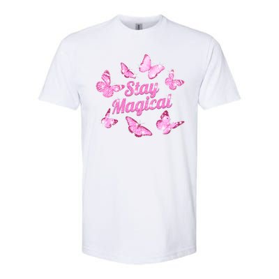 Stay Magical Butterfly Cute Gift Softstyle® CVC T-Shirt