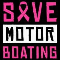 Save Motor Boating Fighting Breast Cancer Drawstring Bag