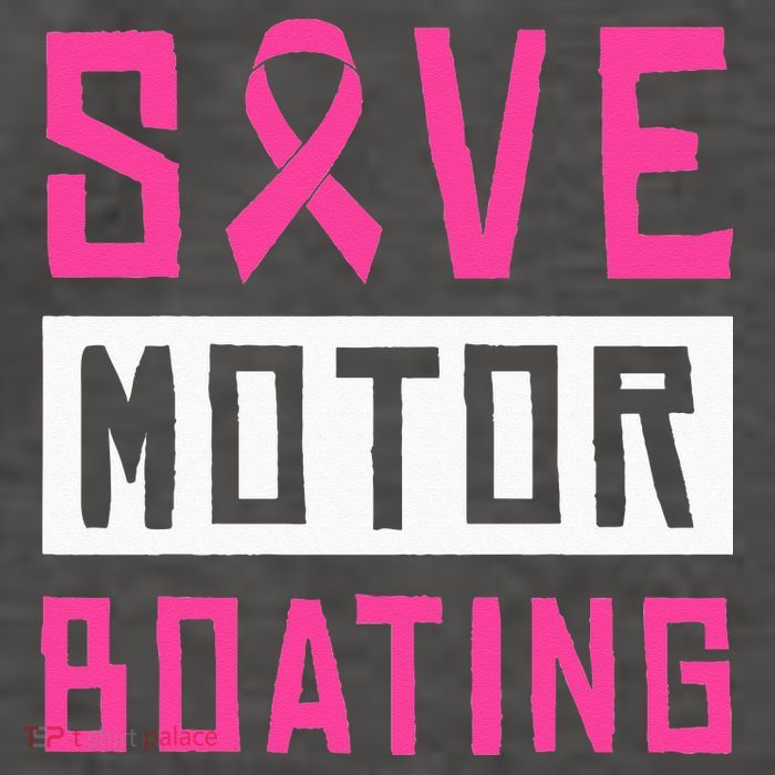 Save Motor Boating Fighting Breast Cancer Vector Backpack