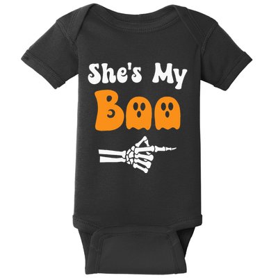 SheS My Boo Matching Halloween Pajama Baby Bodysuit