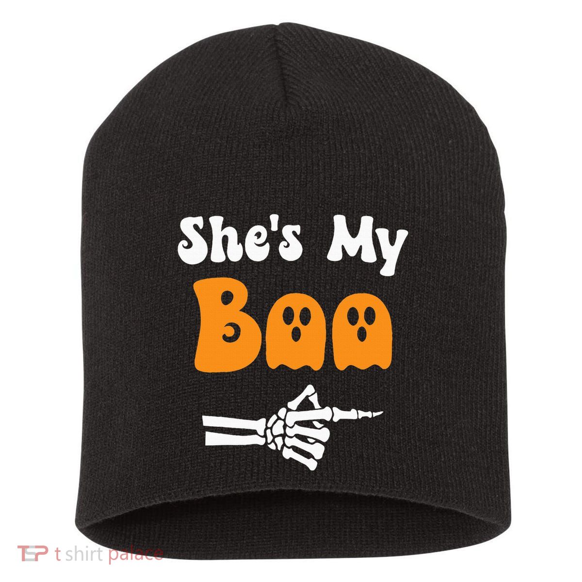 SheS My Boo Matching Halloween Pajama Short Acrylic Beanie