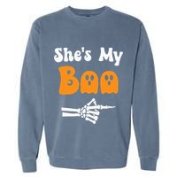 SheS My Boo Matching Halloween Pajama Garment-Dyed Sweatshirt