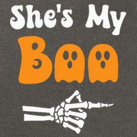 SheS My Boo Matching Halloween Pajama Cotton Canvas Backpack