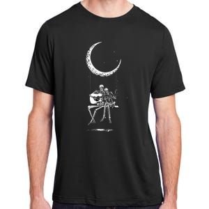 Skeleton Moon Band Rock And Roll Concert Adult ChromaSoft Performance T-Shirt