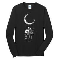 Skeleton Moon Band Rock And Roll Concert Tall Long Sleeve T-Shirt