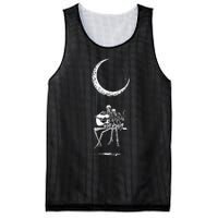 Skeleton Moon Band Rock And Roll Concert Mesh Reversible Basketball Jersey Tank