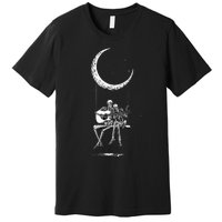 Skeleton Moon Band Rock And Roll Concert Premium T-Shirt