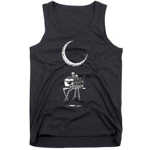 Skeleton Moon Band Rock And Roll Concert Tank Top