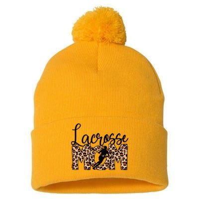 Sports Mom Bundle Lacrosse Pom Pom 12in Knit Beanie