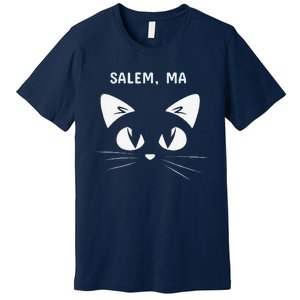 Salem MA Black Cat Halloween Premium T-Shirt