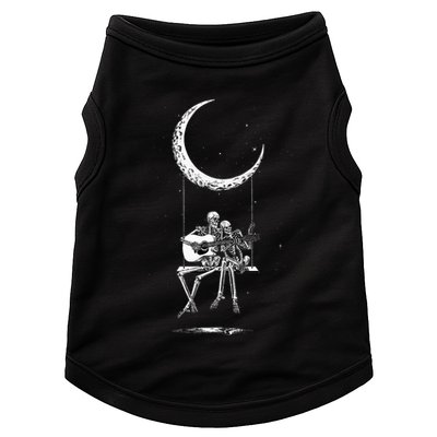 Skeleton Moon Band Rock And Roll Halloween Lazy Costume Doggie Tank