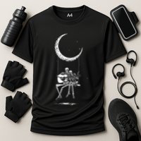 Skeleton Moon Band Rock And Roll Halloween Lazy Costume Performance Shirt