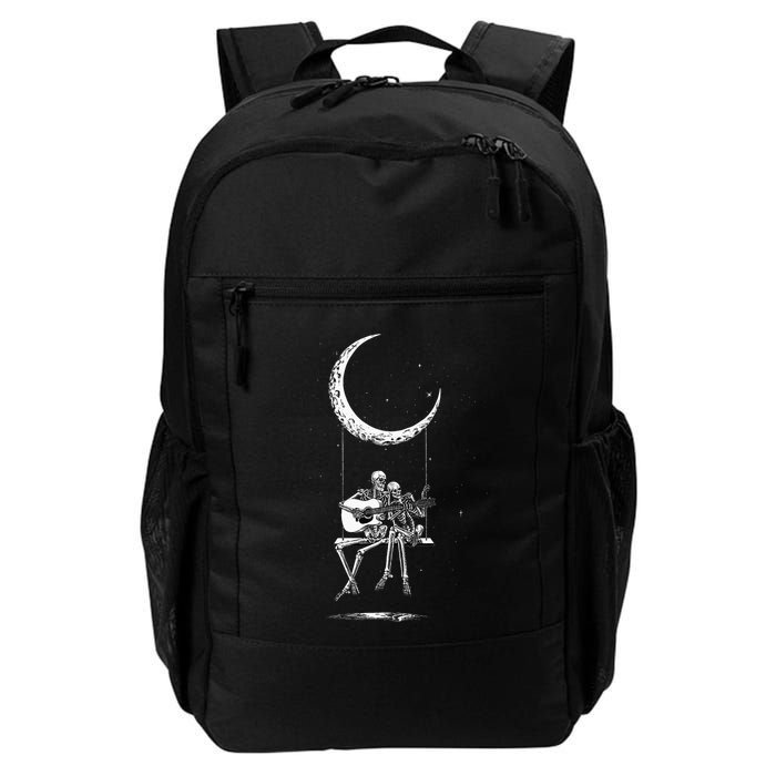 Skeleton Moon Band Rock And Roll Halloween Lazy Costume Backpack
