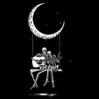 Skeleton Moon Band Rock And Roll Halloween Lazy Costume Flatbill Hat