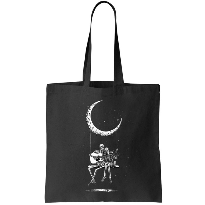 Skeleton Moon Band Rock And Roll Halloween Lazy Costume Bag