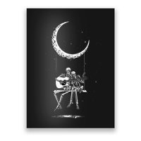 Skeleton Moon Band Rock And Roll Halloween Lazy Costume Poster