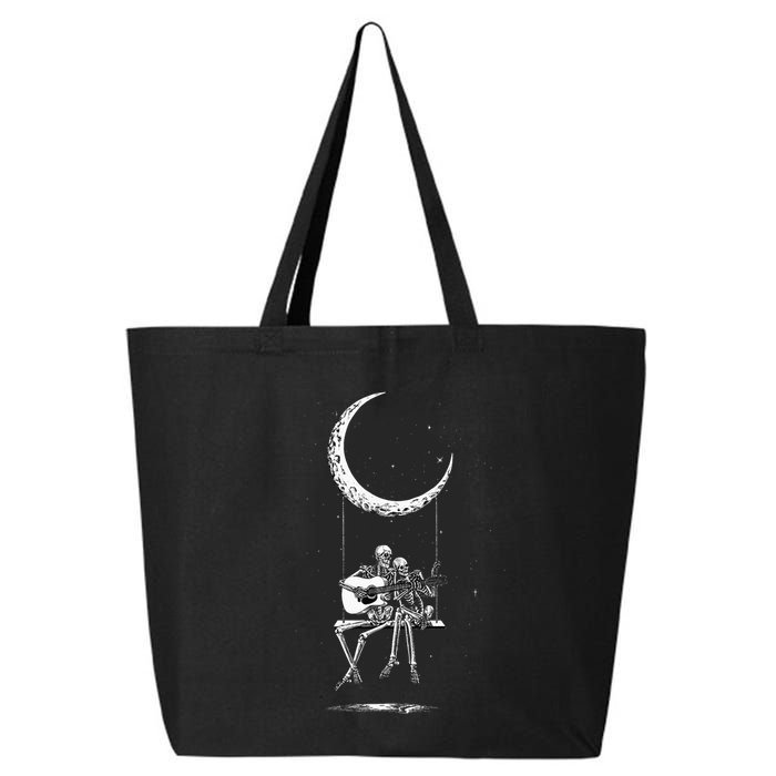 Skeleton Moon Band Rock And Roll Halloween Lazy Costume 25L Jumbo Tote