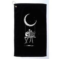 Skeleton Moon Band Rock And Roll Halloween Lazy Costume Golf Towel