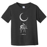 Skeleton Moon Band Rock And Roll Halloween Lazy Costume Toddler T-Shirt