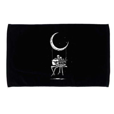 Skeleton Moon Band Rock And Roll Halloween Lazy Costume Microfiber Hand Towel