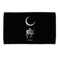 Skeleton Moon Band Rock And Roll Halloween Lazy Costume Microfiber Hand Towel