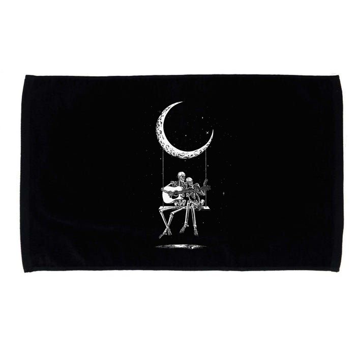 Skeleton Moon Band Rock And Roll Halloween Lazy Costume Microfiber Hand Towel