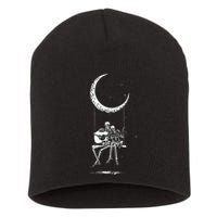 Skeleton Moon Band Rock And Roll Halloween Lazy Costume Short Acrylic Beanie