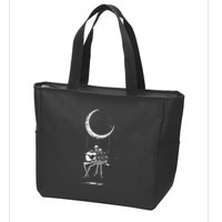 Skeleton Moon Band Rock And Roll Halloween Lazy Costume Zip Tote Bag