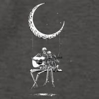 Skeleton Moon Band Rock And Roll Halloween Lazy Costume Vector Backpack