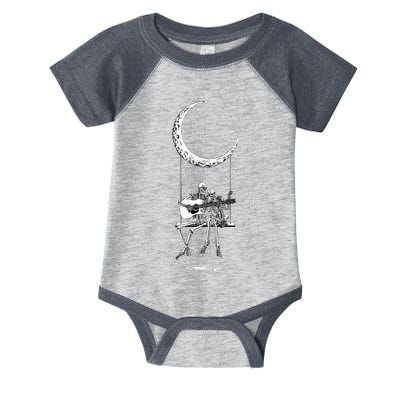 Skeleton Moon Band Rock And Roll Halloween Lazy Costume Infant Baby Jersey Bodysuit