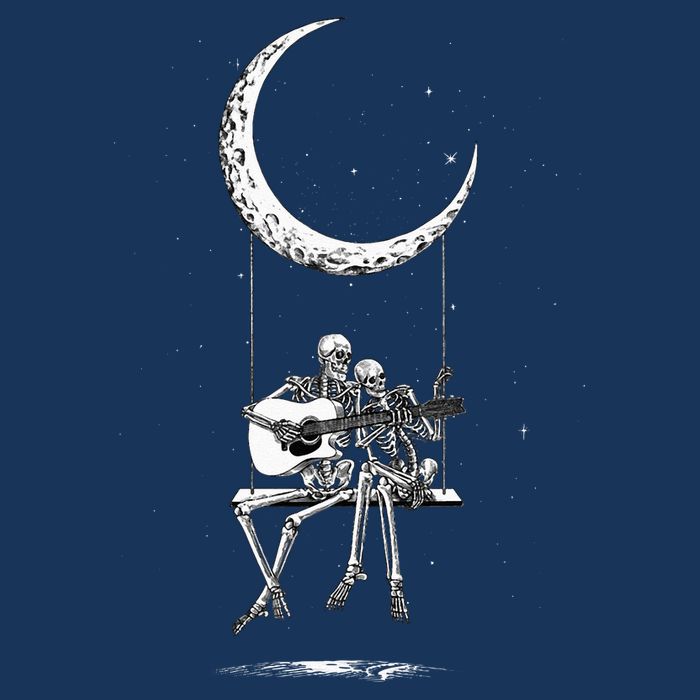 Skeleton Moon Band Rock And Roll Halloween Lazy Costume Infant Baby Jersey Bodysuit