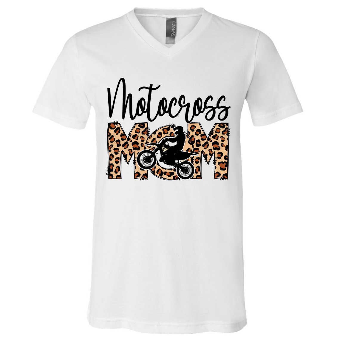 Sports Mom Motocross V-Neck T-Shirt