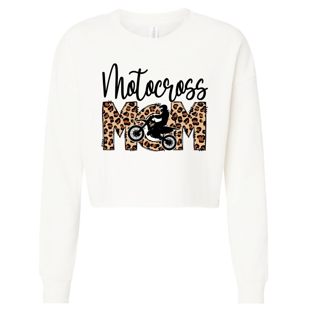 Sports Mom Motocross Cropped Pullover Crew