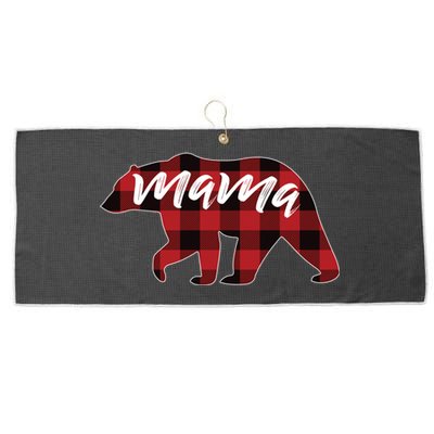 S Mama Bear Gift Buffalo Plaid Mama Bear Meaningful Gift Large Microfiber Waffle Golf Towel