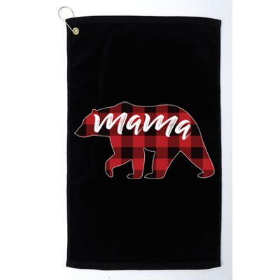 S Mama Bear Gift Buffalo Plaid Mama Bear Meaningful Gift Platinum Collection Golf Towel