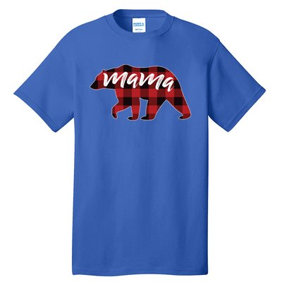 S Mama Bear Gift Buffalo Plaid Mama Bear Meaningful Gift Tall T-Shirt