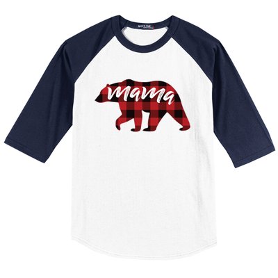 S Mama Bear Gift Buffalo Plaid Mama Bear Meaningful Gift Baseball Sleeve Shirt